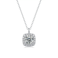 Vòng Cổ bạc Moissanite, Carat Hứa Hẹn 1,0 Carat