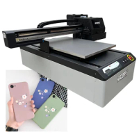 Factory direct to supply 6090 Dtf UV Led flatbed printer with two XP600 print heads mobile phone case bottle printing machine