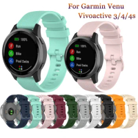 18mm 20mm 22mm Watch Strap For Garmin Venu Vivoactive 3 Silicone Wristband Strap For Garmin Vivoactive4S 4 Forerunner 245 Correa