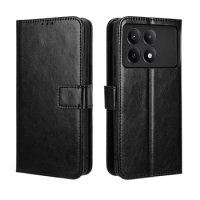 Flip Case For POCO X6 Pro 5G Case Wallet Magnetic Luxury Leather Cover For Xiaomi Poco X6 Pro 5G Phone Case
