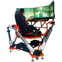 Amusement Park Virtual Reality Teenagers Adults Driving Car Racing Games 3 Screen VR Simulator Video Arcade Game Machine