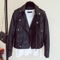 พร้อมส่ง VR262 เสื้อแจ็กเก็ตหนัง PU เสื้อหนังPU คอปก