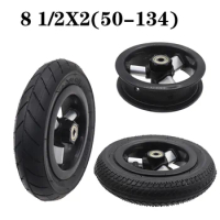 8 1/2x2 (50-134) Inenr and Outer Tire with Hub/rim Wheels for Inokim Light Electric Scooter Baby Carriage Folding Bicycle Parts