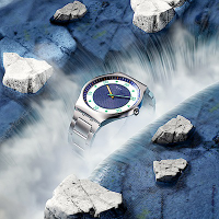 Swatch Skin Irony 超薄金屬系列手錶 SPLASH DANCE 瀑布 (42mm) 男錶 女錶 手錶 瑞士錶 錶