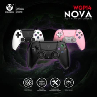 FANTECH NOVA WGP14 Wireless Gaming Controller Anti-Drift Hall Effect Sticks and Built-in Speaker Wired Controller for PS4 PC