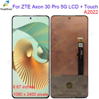 Original Amoled 6.67'' For ZTE Axon 30 Pro 5G LCD A2022 Touch Panel screen display digitizer assembly For Axon30 Pro LCD