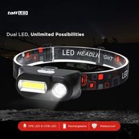 TaffLED Senter Kepala Headlamp LED Waterproof 180 Lumens - KX-1804 Hitam