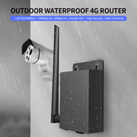 Outdoor Waterproof 4G Router with SIM Card Slot 5Dbi Antenna Wall Mount Router for IPC Max 15 Devices High Security 4G Router