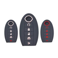 Remote Key Case Cover Protector For Car Shell For Nissan Teana Loulan Armada Maxima 5 Buttons Silicone Keycover Anti Dirty Black