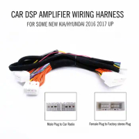 PUZU #37 Car DSP Amplifier wiring harness ISO cable for NEW Kia HYUNDAI cars