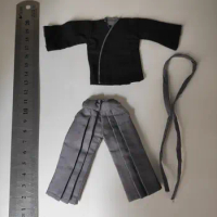 1/12 Scale Clothes Japanese Samurai Set Tops+pants+belt Model for 6" Figure