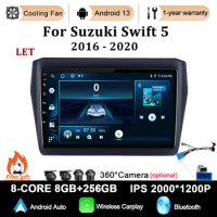 For Suzuki Swift 5 2016 - 2020 Android 13 WIFI 4G Car Radio Multimedia Navigation GPS Touch Screen Auto Carplay Stereo Player
