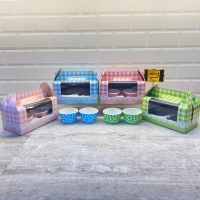 10PCS BOX CUPCAKE / BOX DUA CUPCAKE / GOODIE BAG / DUS CUPCAKE / KOTAK KUE Kertas