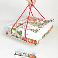 (BOX 24 x 24 x 7 cm NATAL) DUS lapis legit bolu double wall kue kering kotak natal christmas (ISI 10