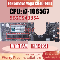 NM-C761 For Lenovo Yoga C940-14IIL Laptop Motherboard 5B20S43854 SRG0N i7-1065G7 With RAM Notebook Mainboard