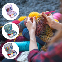 43Pcs Crochet Hook Set with Storage Bag Cashew Pattern Crochet