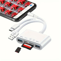 5-in-1 multi-function card reader, USB OTG adapter and SD card reader for mobile /iPad, USB C and US