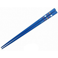 小禮堂 米菲兔 天然木筷子 21cm (藍大頭蘋果款)