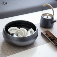 茶道茶具茶洗大號特大陶瓷日式禪意家用水盂筆洗茶具配件洗茶杯盆