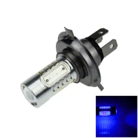 1x Blue RV H4 Signal Blub Fog Lamp 5 Emitters COB SMD LED DIN49640T2 H108-B