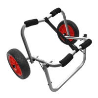 Foldable Kayak Trolley Portable Energy-saving Carrier Cart with Removable Wheels and Aluminum Rubber 65kg Load Bearing