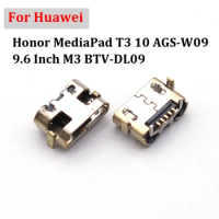 10PCS Micro USB Charging Port Dock Socket Plug For Huawei Honor MediaPad T3 10 AGS-W09 9.6 Inch M3 BTV-DL09 Charger Connector