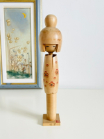 日本昭和 鄉土玩具 kokeshi傳統木雕木芥子人形木偶置物