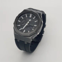 Hontao GA2100 Casioak 3th Gen 12 points Bezel Stainless Steel Watch Case Fluoro Rubber Strap for Casio GShock GA-2100/B2100/2110