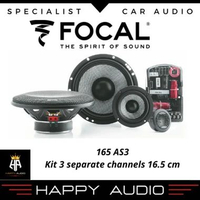 Focal 165 AS3 Kit Speaker 3-way component system Midbass+ Midrange + Tweeter Audio mobil