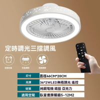 G小家電店 吸頂風扇燈 直徑46cm(110V遙控 定時 調光 風扇燈 吸頂風扇燈 吸頂燈 吊扇燈 預購15天)
