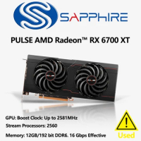 Sapphire RX 6700 XT RX6700 6700XT PULSE Video Card GPU AMD Radeon RX6700XT 12GB OC Graphics Cards Computer Game PC