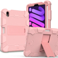 Case For iPad Mini 6 8.3inch Shockproof Kids Safe PC Silicon Hybrid Stand Full Body Tablet Cover For Apple iPad Mini 6 2021 Case