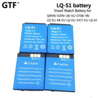 New LQ-S1 Smart Watch Battery 3.7v 380mAh Lithium Rechargeable Battery LQ-S1 Replacement for QW09 DZ09 W8 A1 V8 X6 SmartWatch