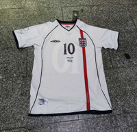 New owen England 2002เสื้อฟุตบอลโลก beckham 7 10ชุดฟุตบอลย้อนยุค