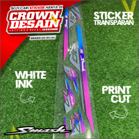 Striping Stiker Suzuki Smash 110 Custom Rainbow - Stiker Lis Transparan UV Smash  Old Variasi Desain