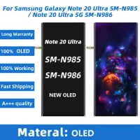 New Super OLED Display For Samsung Galaxy Note 20 Ultra 5G N986 Touch Screen with Frame LCD Note 20 Ultra 4G N985 N985F
