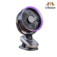 夾子風扇夜燈搖頭小風扇充電定時空氣迴圈扇壁掛桌面風扇