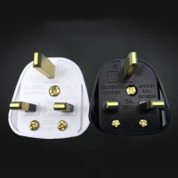 UK 3 Pins AC Electrical Power Male Plug With Wire Fused Rewireable Socket Outlet Adaptor Adapter Extension Cord Cable Connector