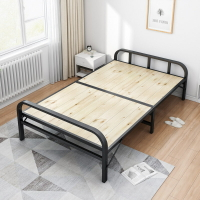 【免運】美雅閣| 折疊床單人雙人1米1.2米家用出租房經濟型小床簡易鐵架竹床硬板床