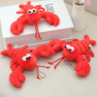 14cm Cute Crayfish Pendant Plush Doll Pendant Stuffed Doll Keychain PP Cotton For Kids Christmas Gift