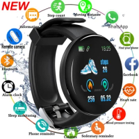 New Smart Watch Women and Men Sport Fitness D18 Smartwatch Waterproof Watches Bluetooth Sleep Heart Rate Monitor For Android Ios