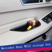 Car Rear Door Handle Armrest Storage Box Holder for Mercedes Benz E Class W212 E200 E250 E300 E350 E400 E500 2010-2016 Sedan