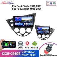 Android 13 Radio For Ford Fiesta 1995-2001 For Focus MK1 1998-2004 Stereo Head Unit GPS Navigation Multimedia Player QLED Screen
