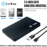 LccKaa 2.5 "SATA To USB 3.0 2.0 HDD Enclosure ฮาร์ดไดรฟ์มือถือสำหรับ HDD SSD External Storage HDD Hard Disk พร้อมสาย USB