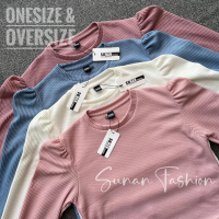 Puffy Shoulder Top Blouse Kaos Wafer Balon