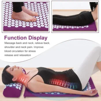 Pain Acupressure Gift Pilates Body Exercise Spike Pillow Applicator Yoga Massage Fitness Non-slip Kuznetsov Cushion Bag Mat