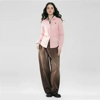 Giordano Women's Cotton Oxford Shirt 0534607337 2XL Peachskin Pink