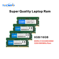 TECMIYO Laptop Memory RAM DDR4 4GB/8GB/16GB 2133MHz/2400MHz/2666MHz/3000MHz/3200MHz/3600MHz SODIMM 1.2V Non-ECC -1PC Green