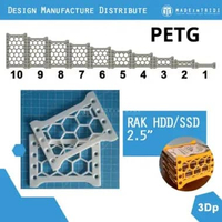 Hdd 2.5" rak stand ABS hdd ssd 2.5" susun banyak hard disk material PETG 2 Susun Hitam