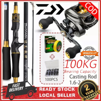 DAIWA Set Fishing Rod Reel Set Fishing Rod Set Full Set Casting Reel Fishing Shimano Combo Set Casti